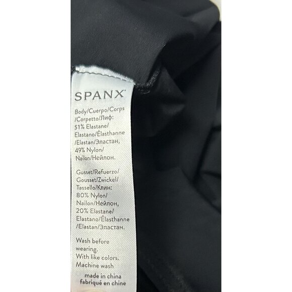 Spanx Bodysuit Womens Medium Black Suit Your Fancy Plunge Bra Low-Back Shapewear - Picture 10 of 14